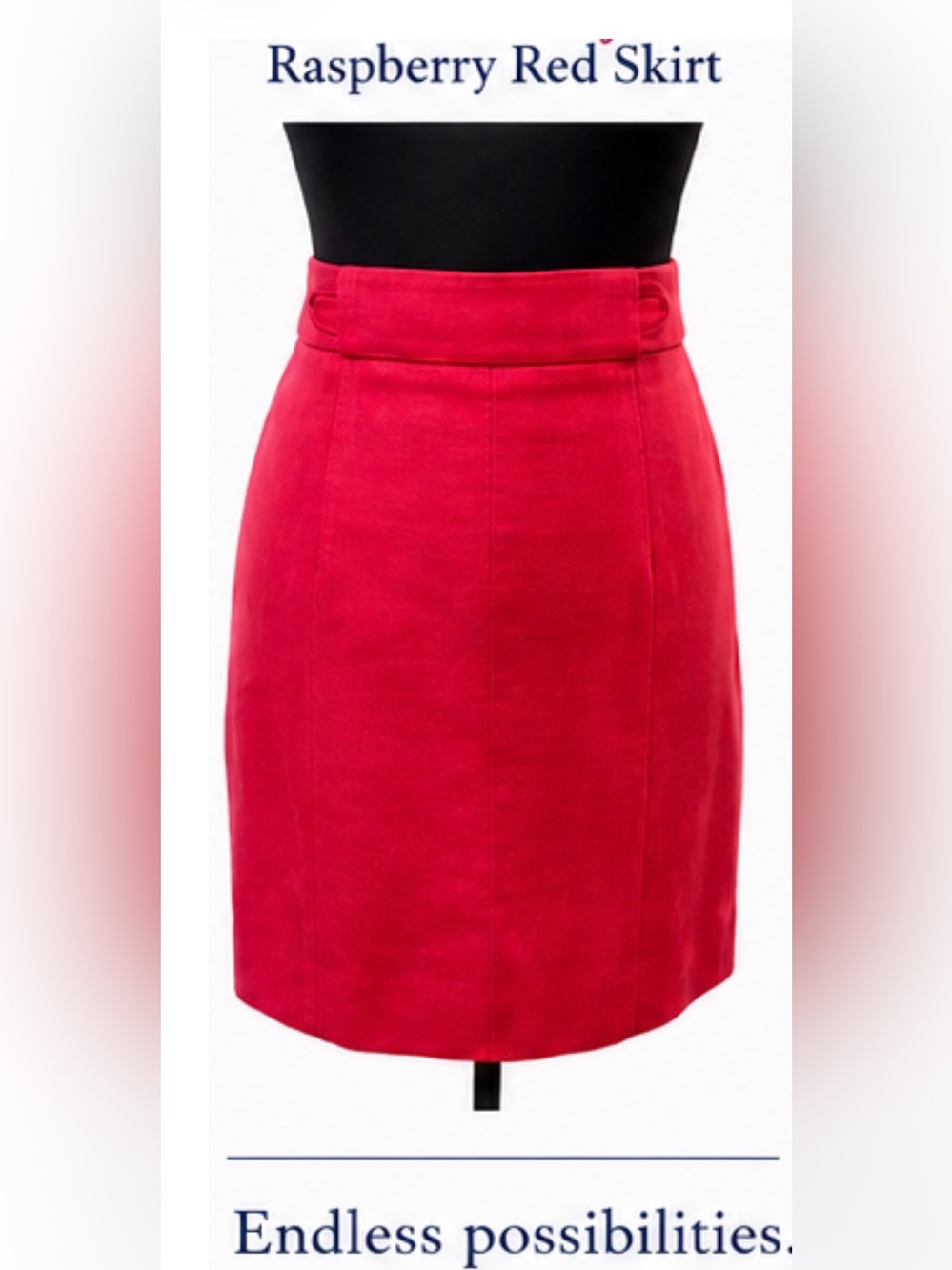 ANNE KLEIN Raspberry Red Skirt 
(matches the Jacket to make a Suit)
$50